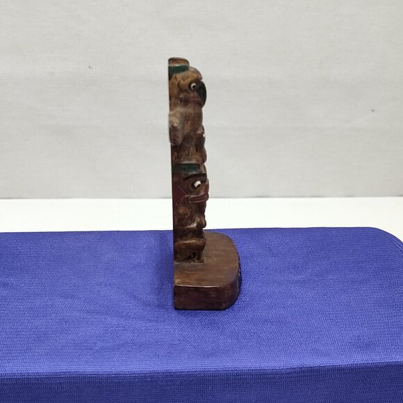 Alaska Souvenir Totem Pole Sculpture Handcrafted Intricate Details Rustic Decor - Picture 3 of 6
